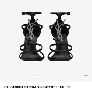 YSL SAINT LAURENT CASSANDRA SANDAL HEELS